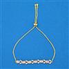 Cubic Zirconia Adjustable Bracelet With Gold Plating