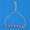 Cubic Zirconia Adjustable Bracelet With Gold Plating