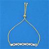 Cubic Zirconia Adjustable Bracelet With Gold Plating
