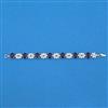 Cubic Zirconia Classic Bracelet With Rhodium Plating