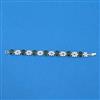 Cubic Zirconia Classic Bracelet With Rhodium Plating