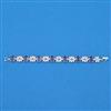 Cubic Zirconia Classic Bracelet With Rhodium Plating