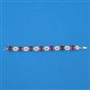 Cubic Zirconia Classic Bracelet With Rhodium Plating