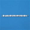 Cubic Zirconia Classic Bracelet With Rhodium Plating