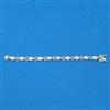 Cubic Zirconia Classic Bracelet With 2 Tone Rhodium Plating