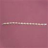 Cubic Zirconia Classic Bracelet With Rhodium Plating