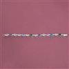 Cubic Zirconia Classic Bracelet With Rhodium Plating