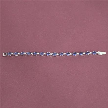 Cubic Zirconia Classic Bracelet With Rhodium Plating