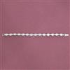 Cubic Zirconia Classic Bracelet With Rhodium Plating