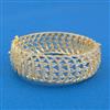 Cubic Zirconia 1 Pc Openable Bangles With 2 Tone Plating