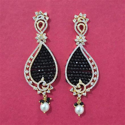 Cz Classic Earring With 2 Tone Plating