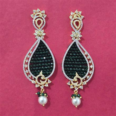 Cz Classic Earring With 2 Tone Plating