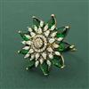 Cz Adjustable Ring With Mehndi Plating