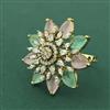 Cz Adjustable Ring With Mehndi Plating