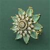 Cz Adjustable Ring With Mehndi Plating