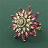Cz Adjustable Ring With Mehndi Plating