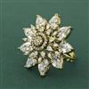 Cz Adjustable Ring With Mehndi Plating