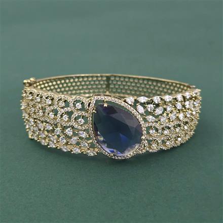 Cz Openable Kada With Mehndi Plating