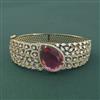Cz Openable Kada With Mehndi Plating
