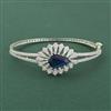 Cz Openable Kada With Rhodium Plating