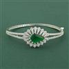 Cz Openable Kada With Rhodium Plating