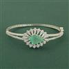 Cz Openable Kada With Rhodium Plating