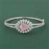 Cz Openable Kada With Rhodium Plating