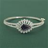Cz Openable Kada With Rhodium Plating