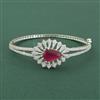 Cz Openable Kada With Rhodium Plating