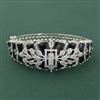 Cz Openable Kada With Rhodium Plating