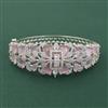 Cz Openable Kada With Rhodium Plating