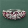 Cz Openable Kada With Rhodium Plating