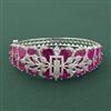 Cz Openable Kada With Rhodium Plating