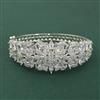 Cz Openable Kada With Rhodium Plating