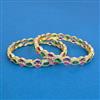 Cz Classic Bangles With 2 Tone Plating