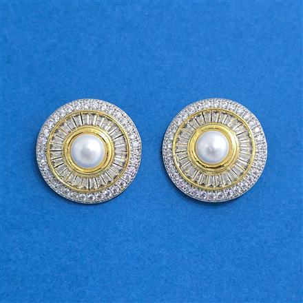 Cz Tops With 2 Tone Rhodium Plating
