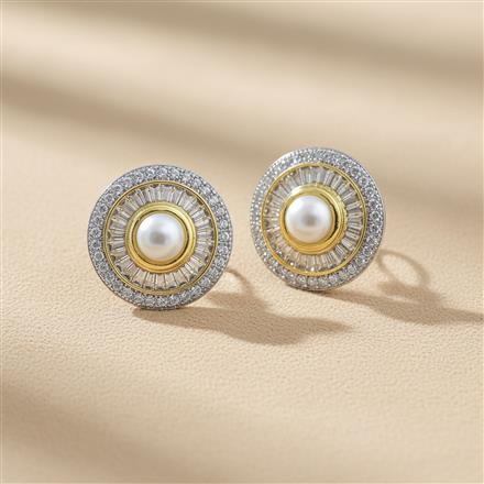 Cz Tops With 2 Tone Rhodium Plating