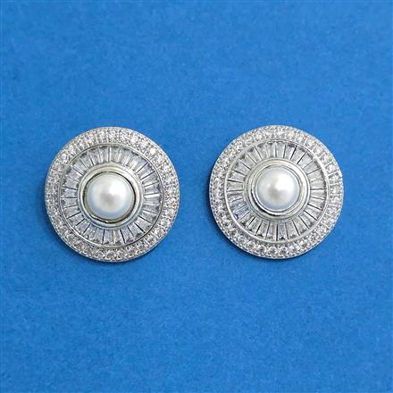 Cz Tops With 2 Tone Rhodium Plating