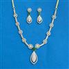 Cz Classic Necklace With 2 Tone Plating