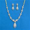 Cz Classic Necklace With 2 Tone Plating