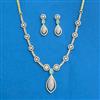 Cz Classic Necklace With 2 Tone Plating