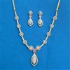 Cz Classic Necklace With 2 Tone Plating