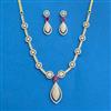 Cz Classic Necklace With 2 Tone Plating