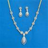 Cz Classic Necklace With 2 Tone Plating