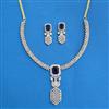 Cz Classic Necklace With 2 Tone Plating