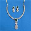 Cz Classic Necklace With 2 Tone Plating