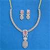 Cz Classic Necklace With 2 Tone Plating