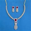 Cz Classic Necklace With 2 Tone Plating