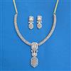 Cz Classic Necklace With 2 Tone Plating