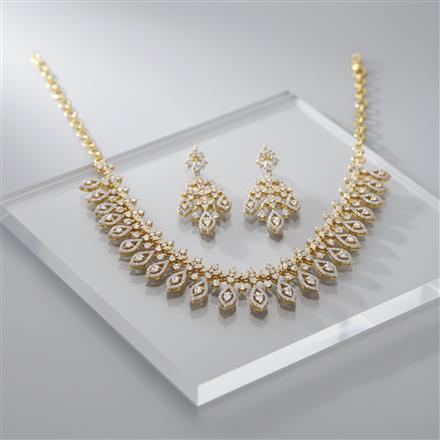 Cz Classic Necklace With 2 Tone Plating